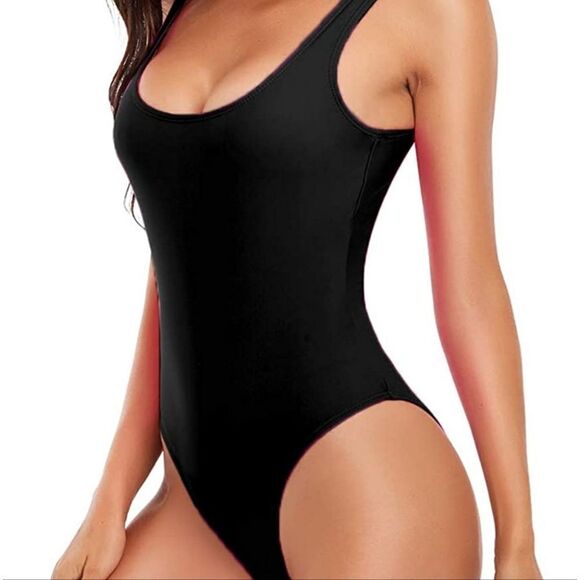 summer Mae Black One Piece Swimsuit Large - Picture 1 of 8